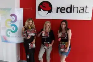 Kolegyňky z Red Hat s hotovými výrobky FOREWEAR